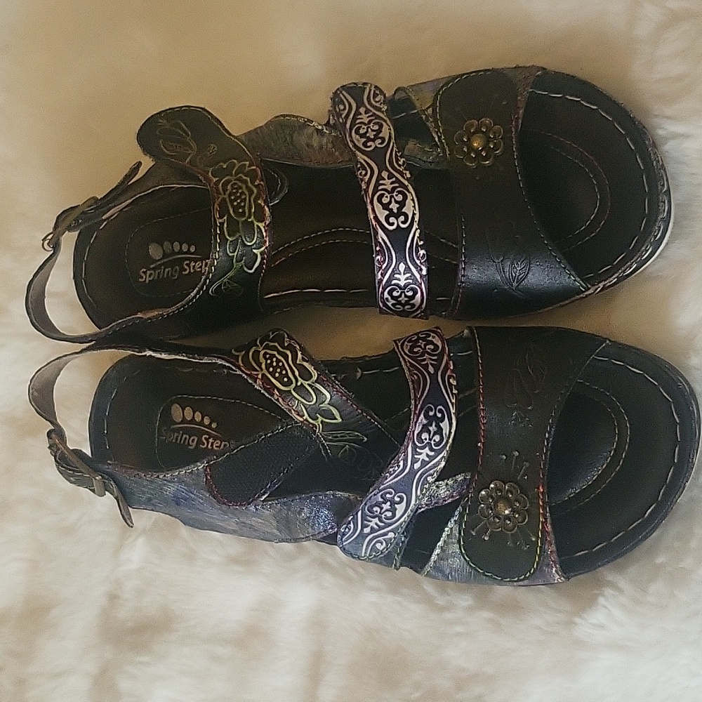 Spring step multi colored sandals